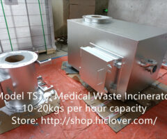 Model: TS10, Medical Waste Incinerator 10-20kgs per hour capacity