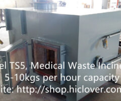 Model: TS5, Medical Waste Incinerator 5-10kgs per hour capacity