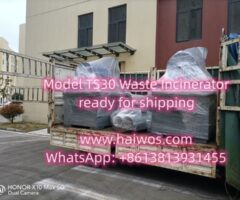 Model TS30 Waste Incinerator ready for shipping